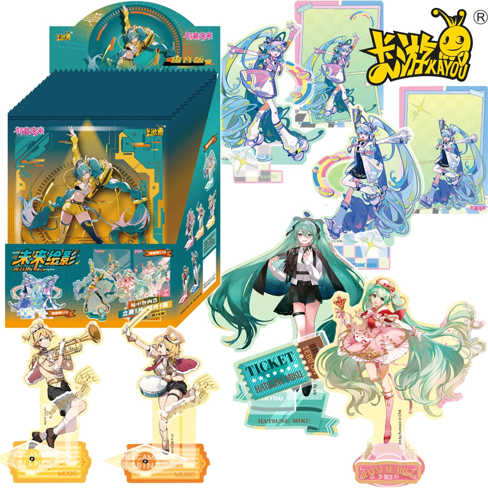 

Новая оригинальная акриловая фигурка KAYOU Hatsune Miku, музыкальный тур, блестящие идолы, элегантный милый настольный орнамент, фанаты, коллекционные подарки