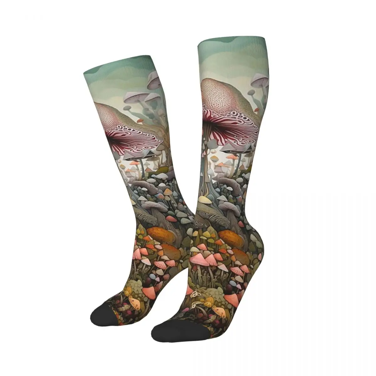 Magical Mushroom Field Socks Harajuku Stockings All Season Long Socks Accessories for Man Woman Gifts