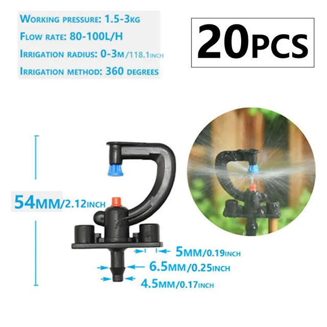thumbnail image 2 of 30pcs??G Type Nozzle Sprinklers Head Rotating Atomizing Irrigation Spray Head | UK 2 of 13