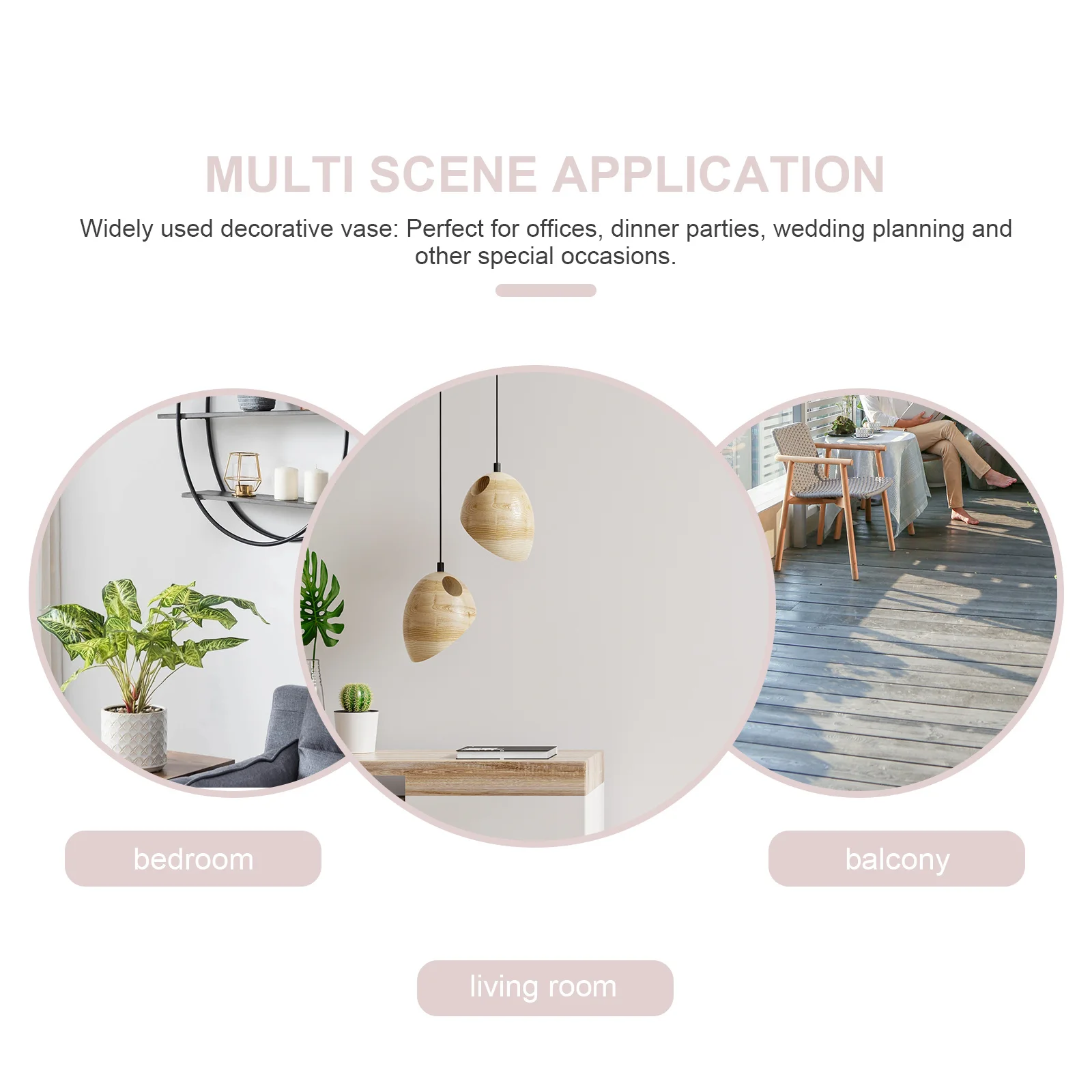 

Glass Flower Vase for Arrangement Home Decor Centerpiece Bouquet Decoration Dry Flowers Sand Stones Marbles LED Lights Display