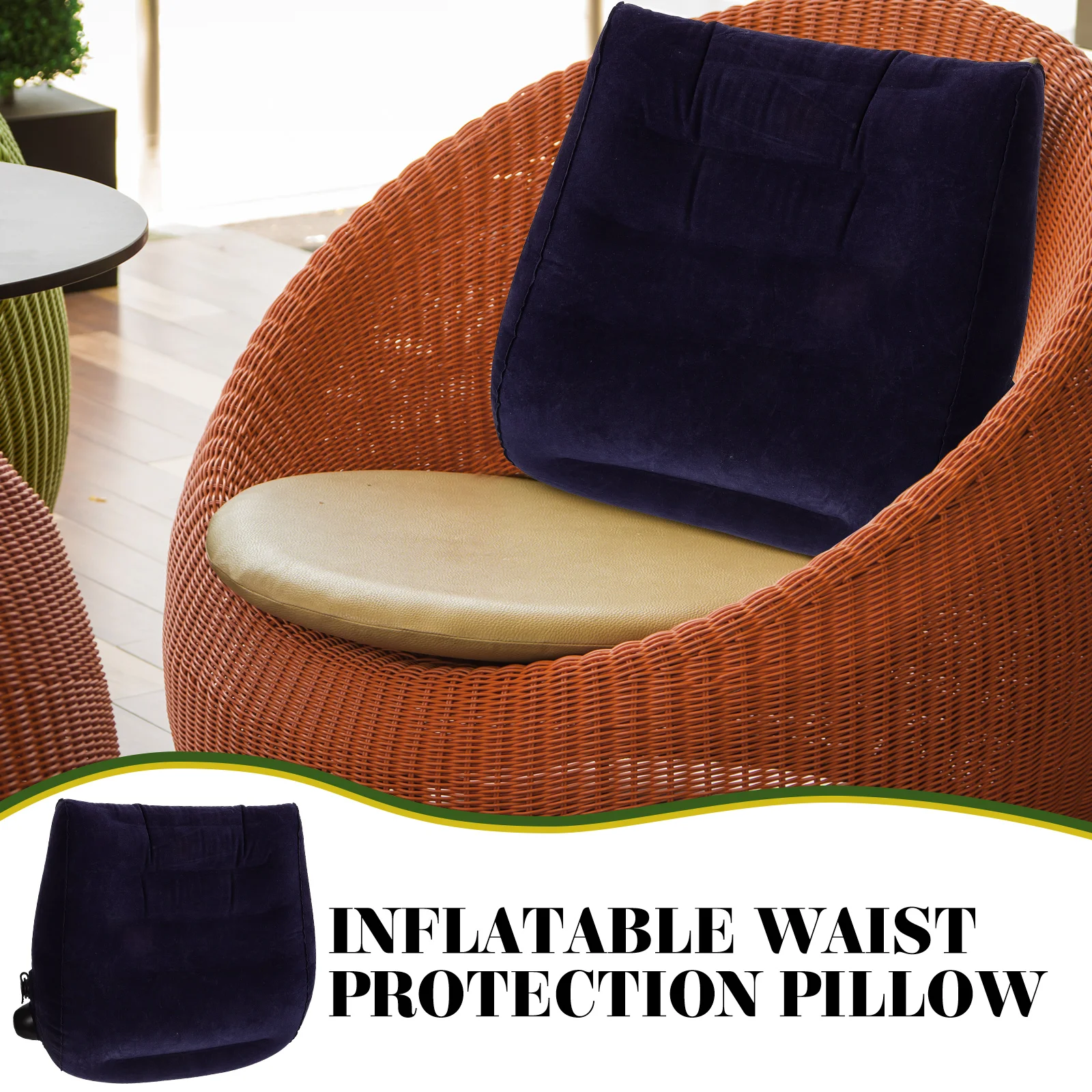 

Universal Inflatable Lumbar Support Pillow Cushion Chair Backrest Office Car Home Use Waist Relief Cushion Pillow For Long