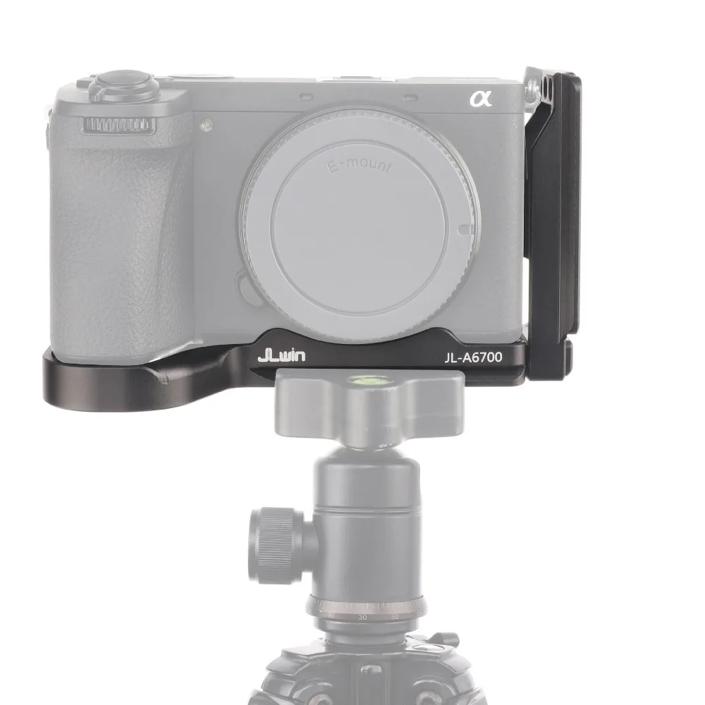 Piastra staffa a forma di L per fotocamera Sony A6700 piastra di base Shoot a sgancio rapido QR verticale 1/4 vite treppiede stabilizzatore verticale