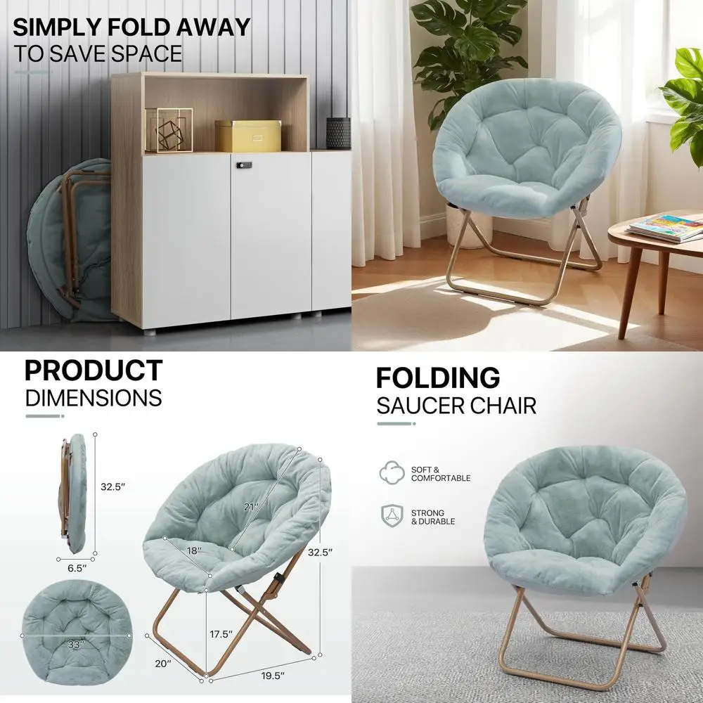 

Увеличенное мягкое кресло-шезлонг - бирюзовое кресло для чтения для взрослых, для спальни или гостиной