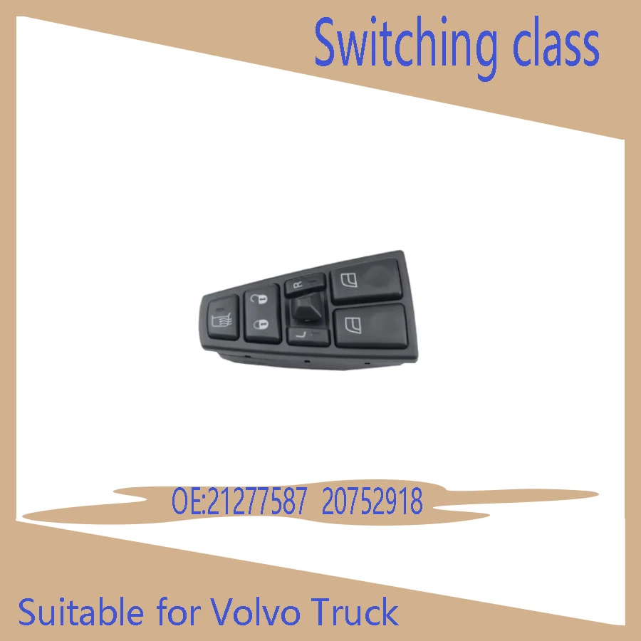 Suitable for Volvo Truck 21277587 Window Switch FH12 FM12 FM9 FH FM VNL Rearview Mirror Adjustment Switch 20752918 Auto Parts