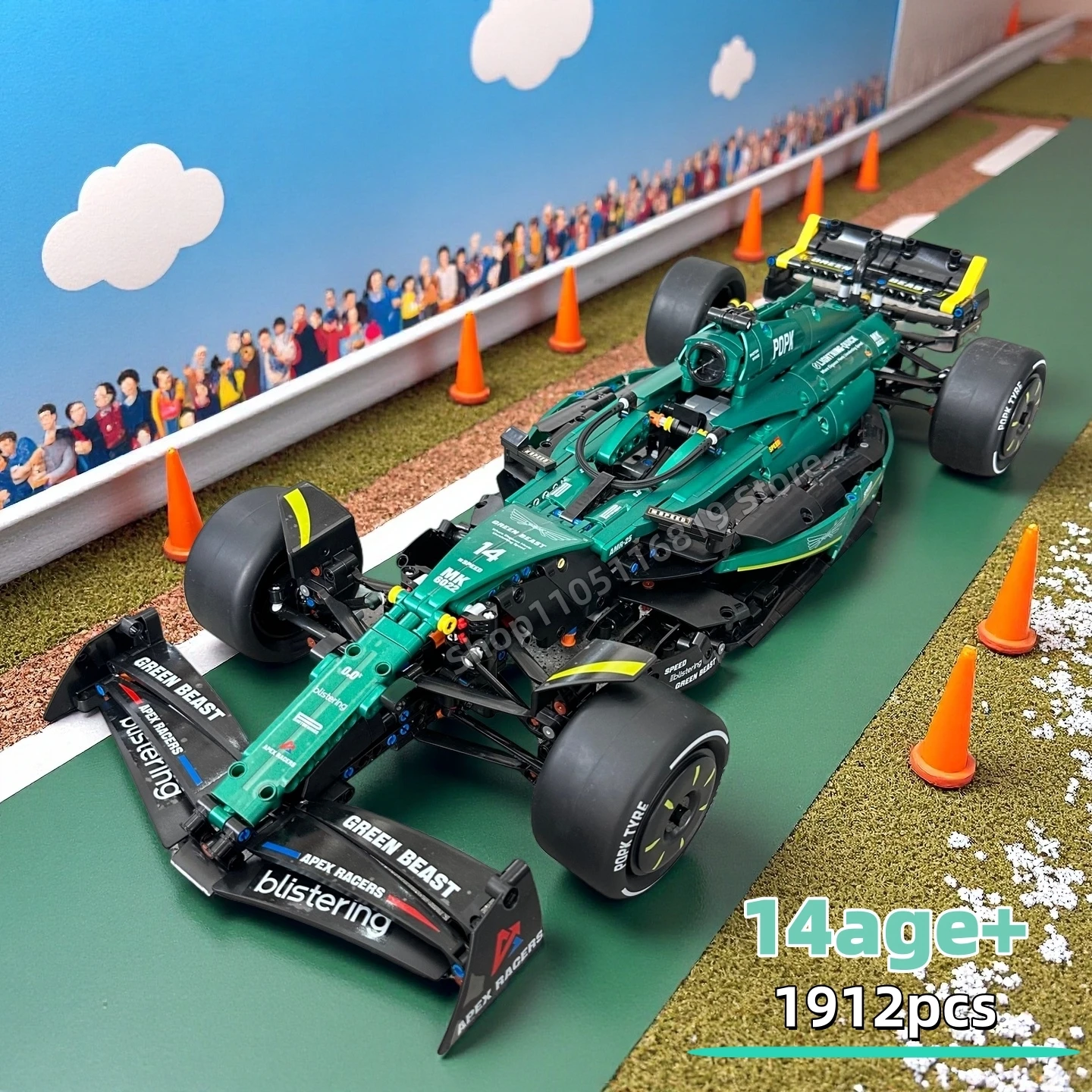 Bloques de construcción de carreras Technics Aramco Martin AMR24, conjunto de ladrillos de 1912 Uds., coche de carreras F1, Kit de modelo de vehículos MOC, regalos artesanales de decoración