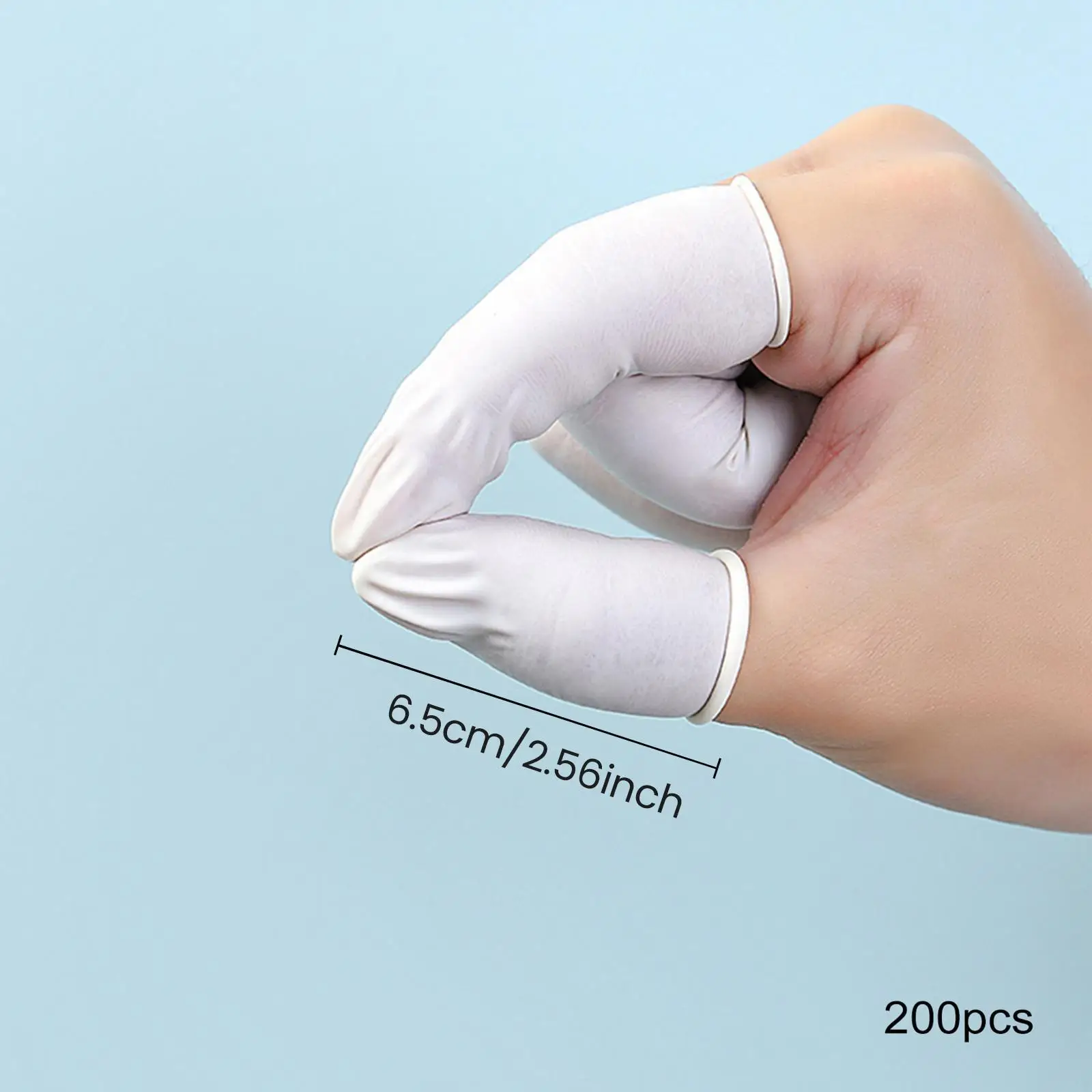 Latex Finger Cots, Disposable Fingertip Protector Gloves White Finger Covers for Industrial, Beauty, Pet