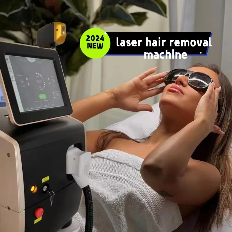 3 Wave 808nm Soprano Ice Platinum 4000w Diode Laser Hair Removal Machine Approved Permanent Pain Skin Rejuvenation 2024