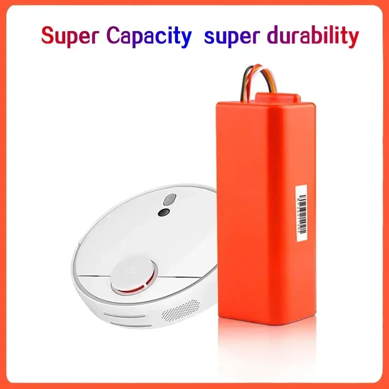 Replacement Battery for Xiaomi Roborock, Robotic Vacuum Cleaner, S55, S60, S65, S50, S51, S5 MAX, S6 Parts, 14.4V, 12800mAh