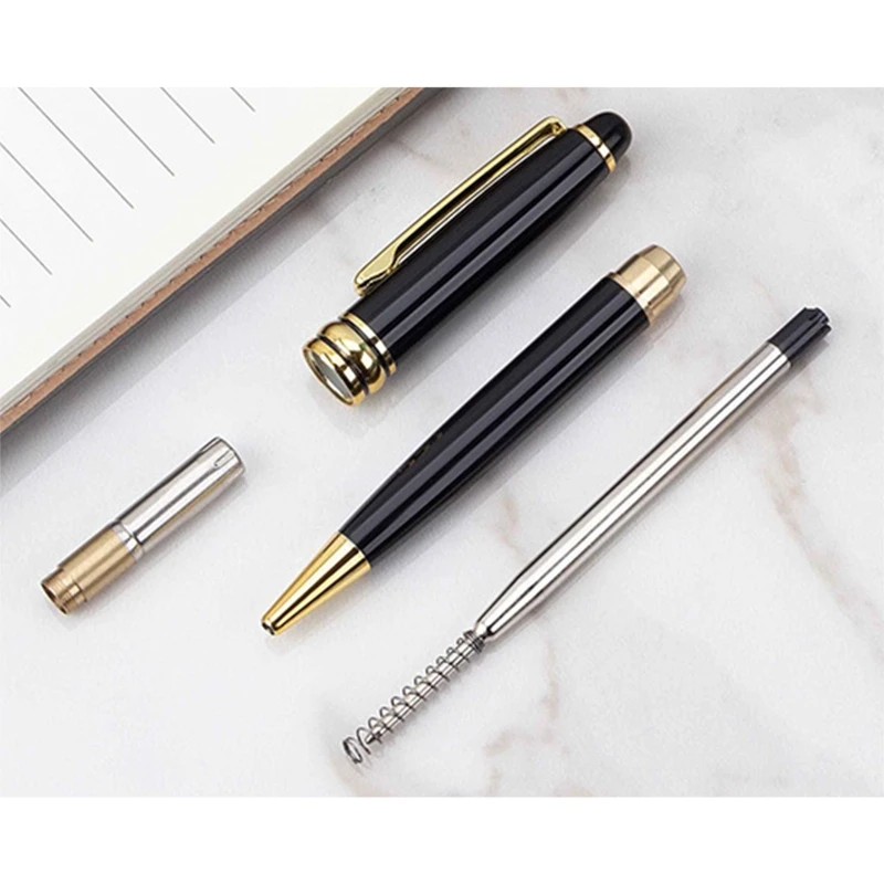 Luxury Retractable Ballpoint Pen Black Pen 0.5mm Point for Men Women Professional Executive Office for Creative Pres