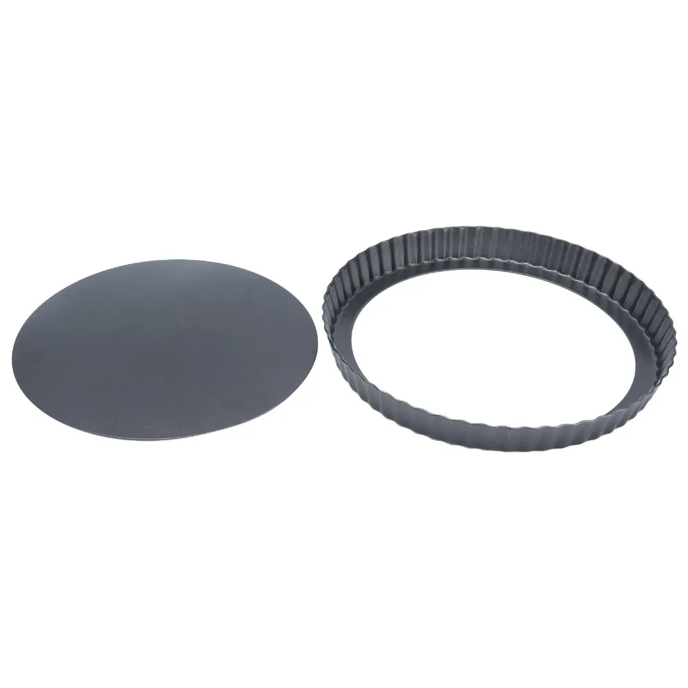Carbon Steel Carbon Steel Bakeware Wavy Edge Non-Stick Coating Movable Chassis Pie Pan Removable Bottom Easy Release
