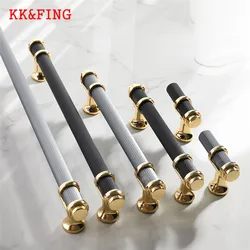KK&FING Nordic Aluminum Alloy Black Gold Door Handles Kitchen Cabinet Handles Drawer Knob Wardrobe Door Pulls Furniture Hardware