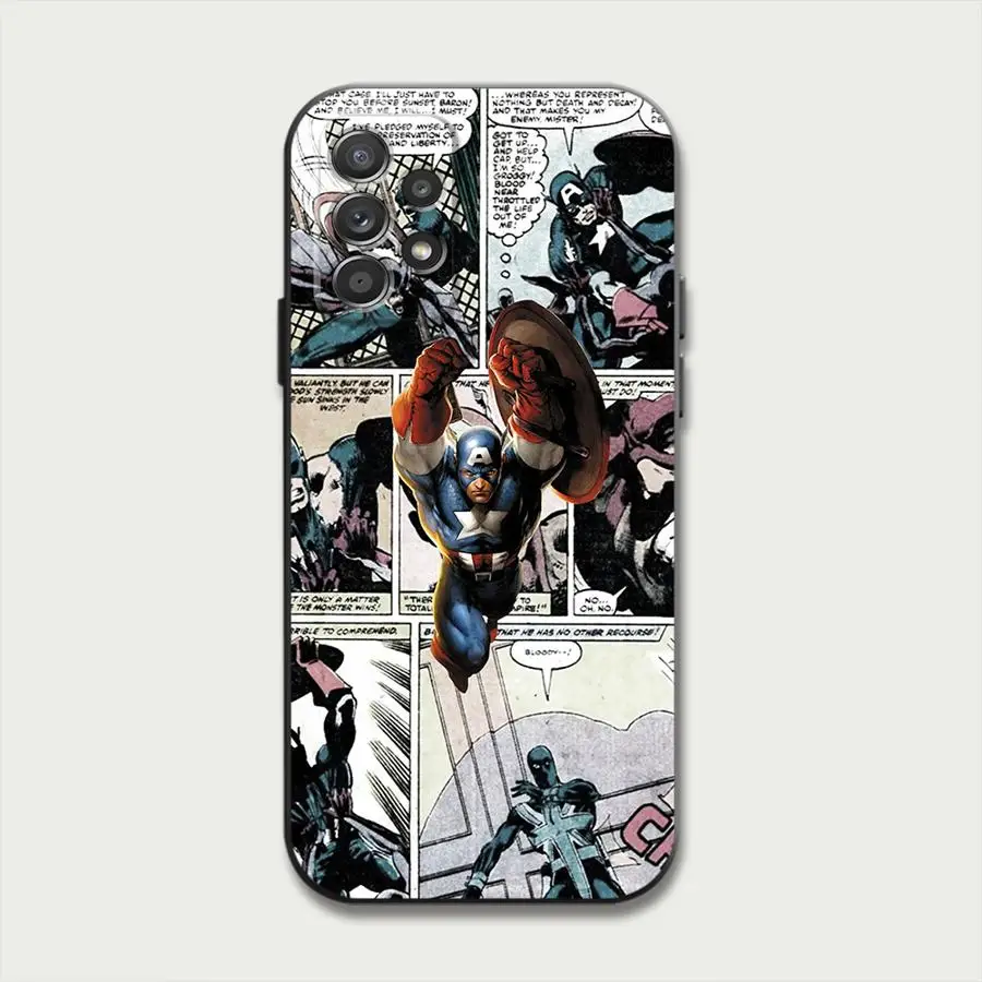 Marvel Avengers Comics Case for Xiaomi Redmi 12C 9 9A 9C 9T 10 10C 13C 10A 12 13 A3x A3 K40 Pro A1 Plus A2+ Black Cover