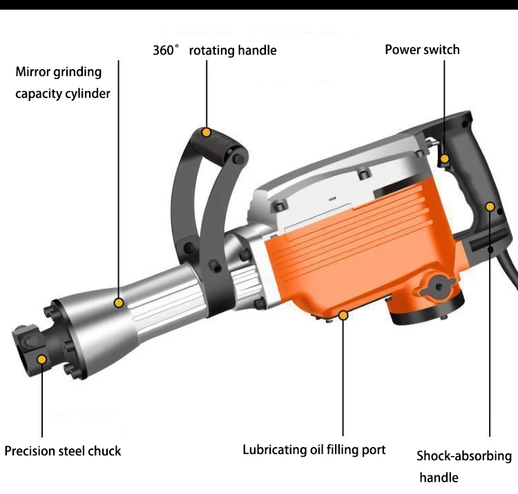 Professional High Power Electric Breaker Electric Demolition Hammer Drill for Demolition Projects