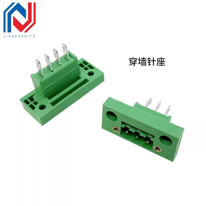 1Pair KF2EDG 2P/3/4/5/6P-16Pin Through-wall Screw Terminals Block Wire Connector 5.08mm Pitch Bulkhead Male Femle Wall Terminals