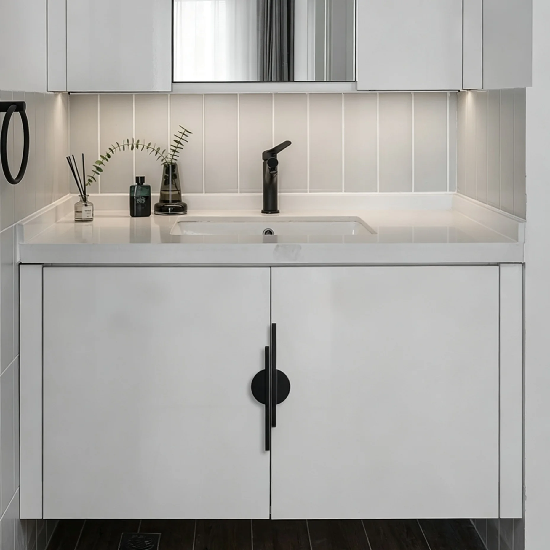 Minimalist Luxury Semi Circular Cabinet Pulls Aluminum Alloy New Chinese Style Drawer Wardrobe Door Pair Handle Gold Black Grey
