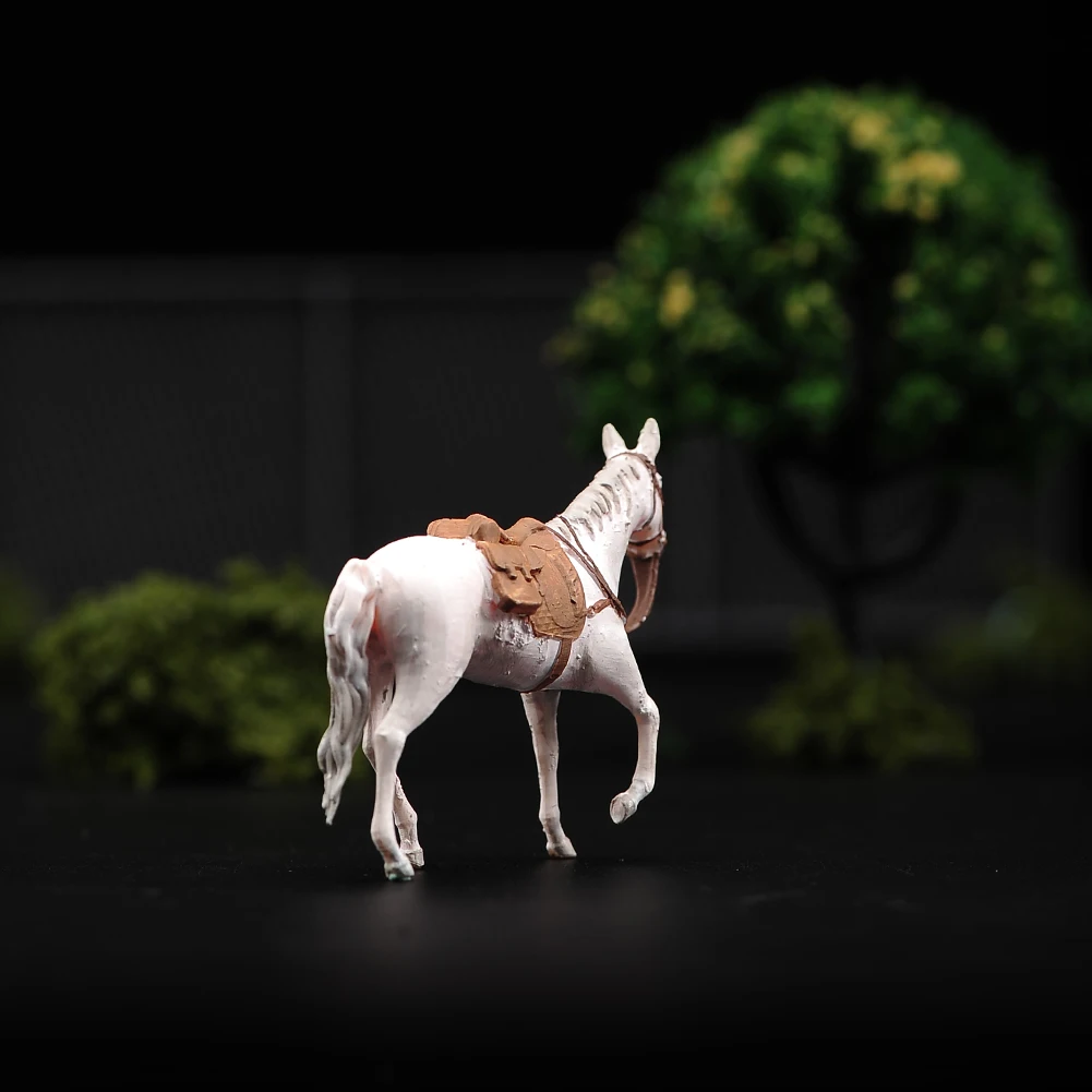 1/87 1/64 1/43 Painted White Dragon Horse Model Micro Action Figures Miniature Scenes For Collection Decoration Gifts
