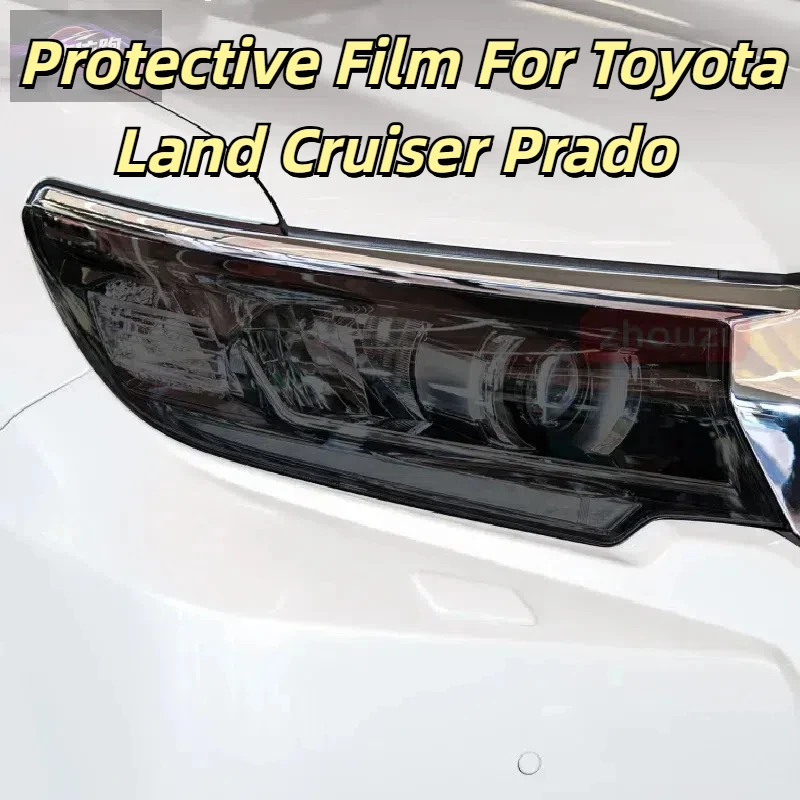 

Car Headlights Taillights Protective Film For Toyota Land Cruiser Prado 150 2018 -2020 Front Anti Scratch Black Transparent TPU