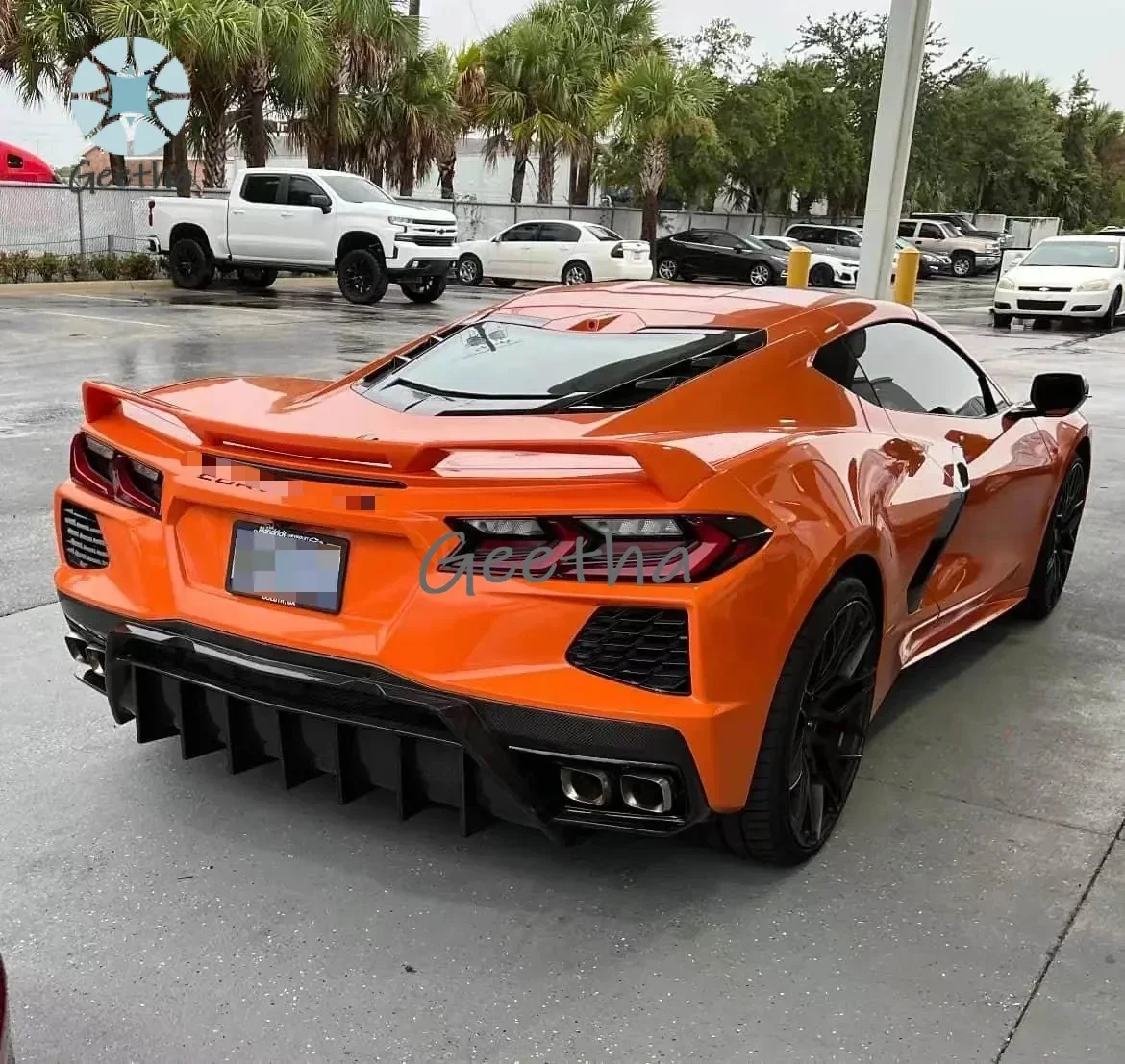 

For Factory Direct Sales Carbon Fiber C8 Rear Diffuser For Chevrolet Corvette C8 Rear Bumper Body Kit