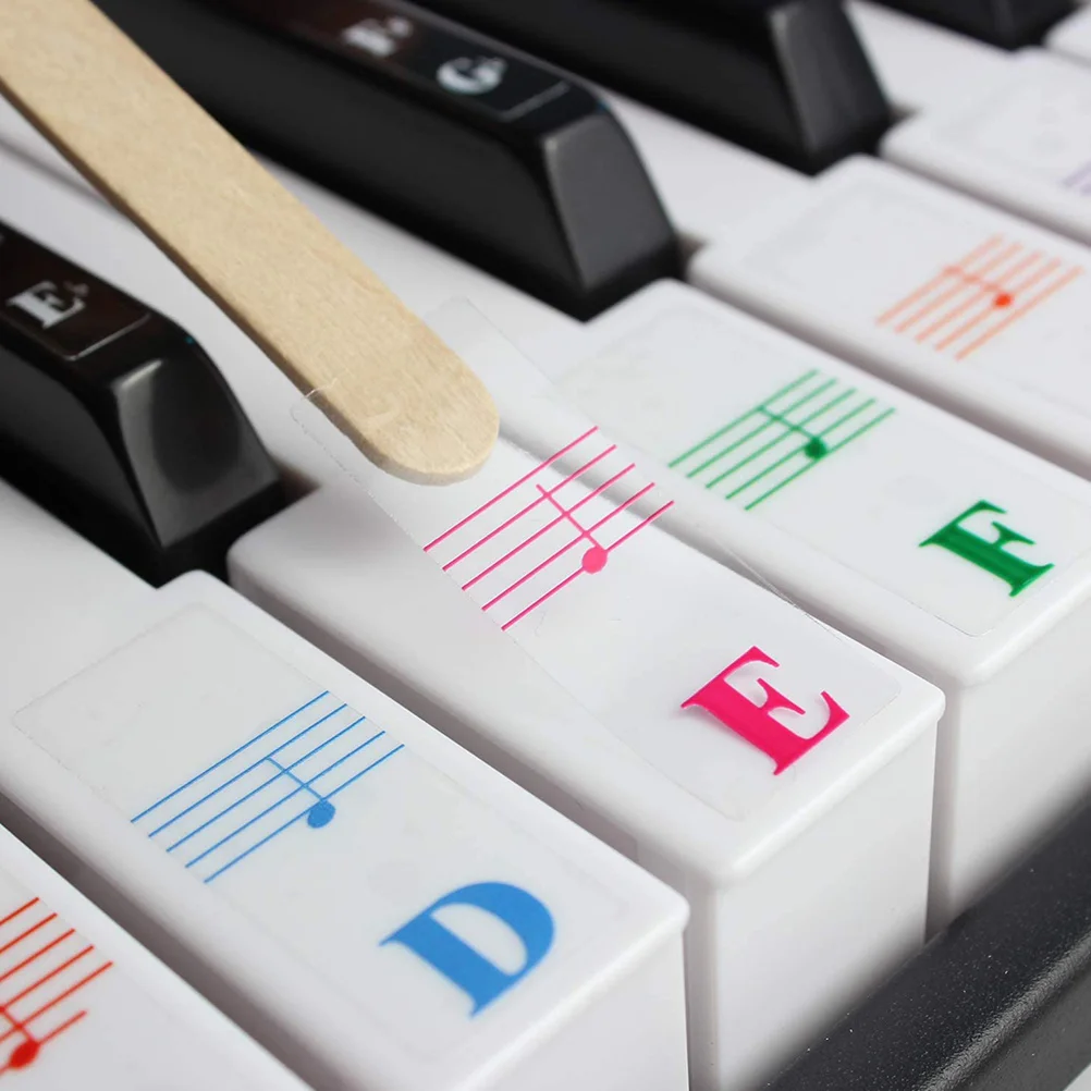 Stickers Piano Instrument Accessories for 49 Keyboards PVC Letter Parts Beginner Learning Child Supplies