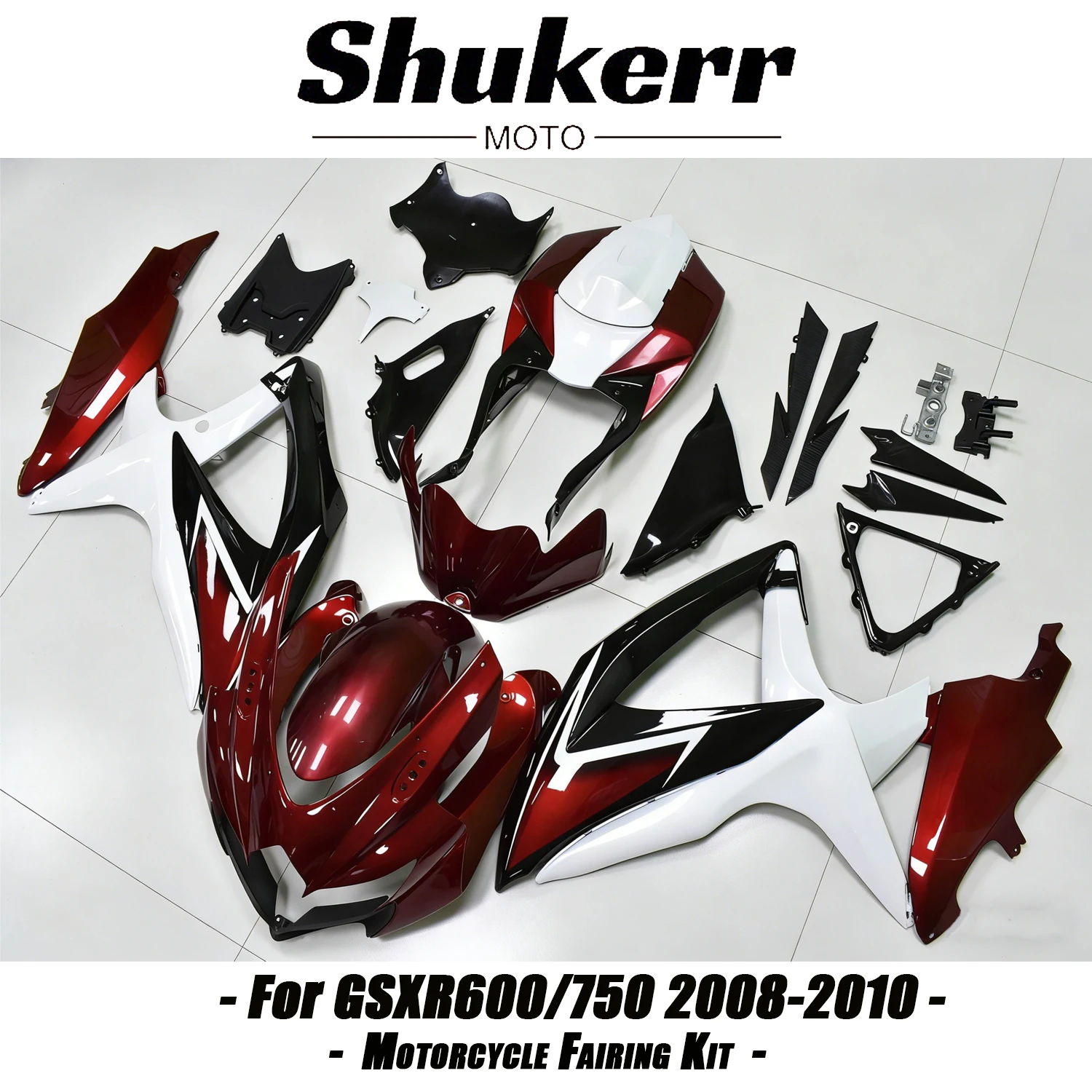 Fit for Suzuki Gsxr600 Gsxr-750 2008-2010 Motorcycle Plastics Fairing Kit Injection Mold Bodywork Panel Kit K8 Red White Black
