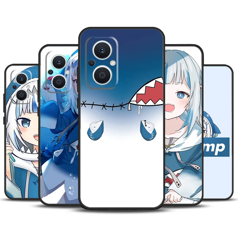 Gawr Gura Hololive Anime Case For OPPO Reno 4Z 5Z 8T 4 5 6 7 8 Lite 10 Pro OPPO Find X5 X6 Pro X2 Neo X3 Lite Cover