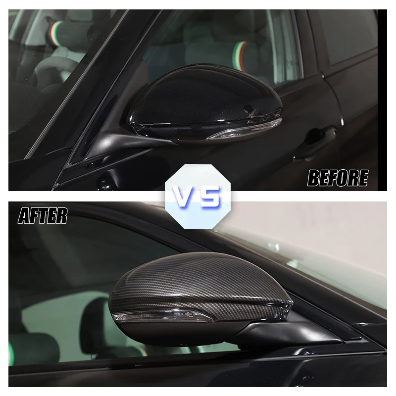 

2Pcs Rear Side View Mirror Covers Shell for Alfa Romeo Stelvio Giulia 2017 2018 2019 2020 2021 2022 2023 2024