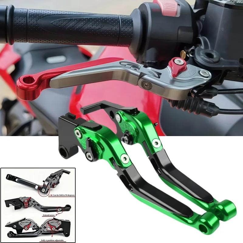 مجموعة رافعة فرامل الدراجة النارية لهوندا CBR1000RR/FIREBLADE 2004-07 CB1000R NeoSportCafe 2008-16 عتلات مقبض قابلة للطي وقابلة للتعديل