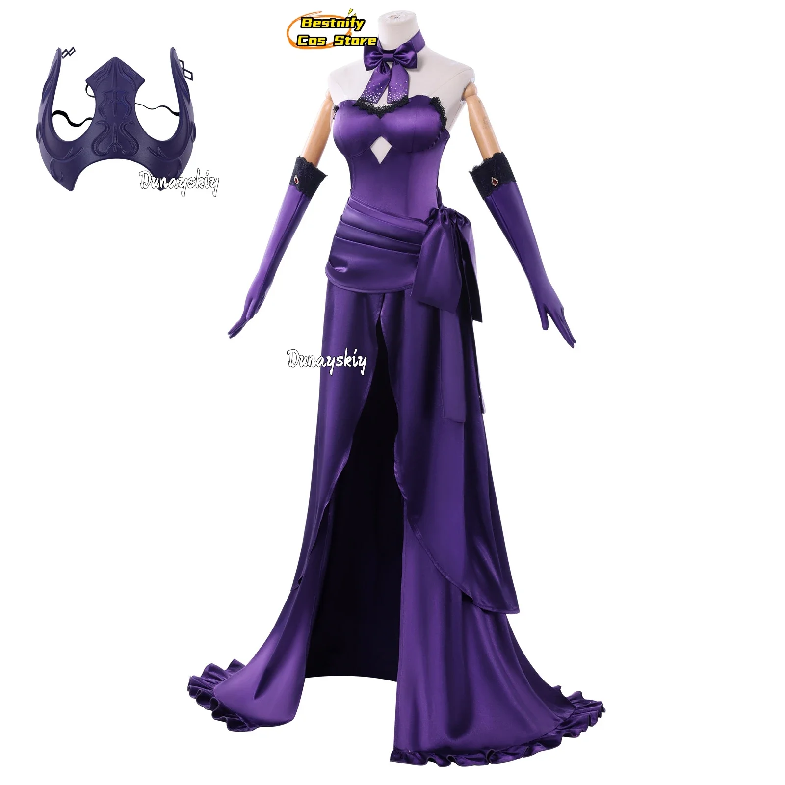 CosplayGame Fatee/Grandd Orderr Jeannee d'Arc (Alterr) disfraz de Cosplay noche Santa vestido de cena púrpura vestido largo mujer papel-pla