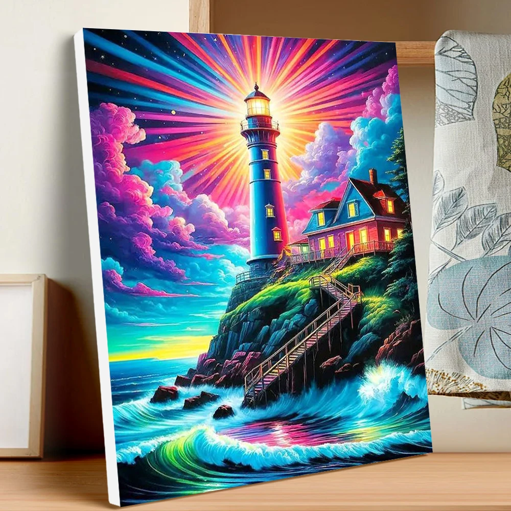

GATYZTORY Pictures By Number House Landscape Kits Home Decor Painting By Numbers Drawing On Canvas HandPainted Art DIY Gift