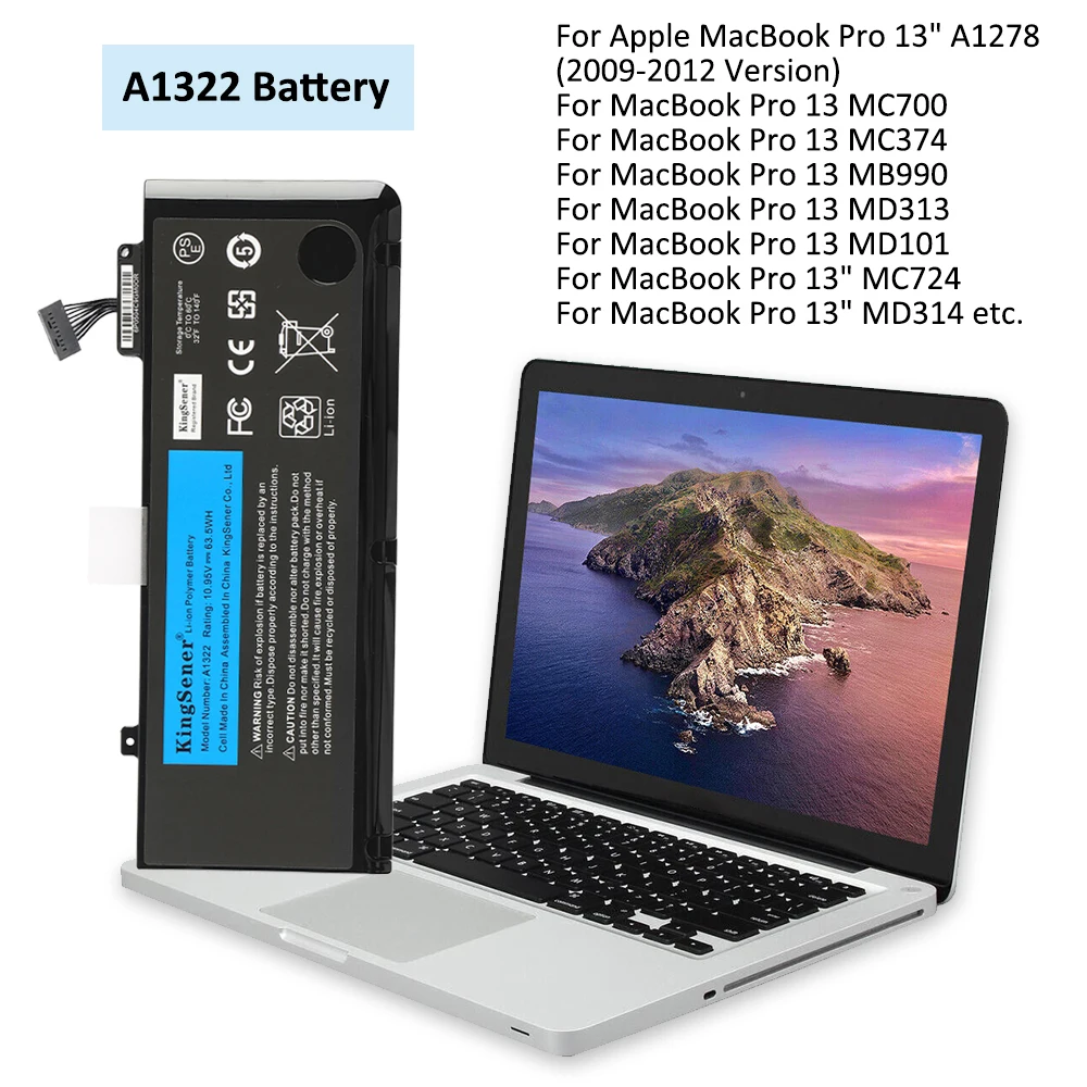 KingSener A1322 A1278 Battery For Apple MacBook Pro 13