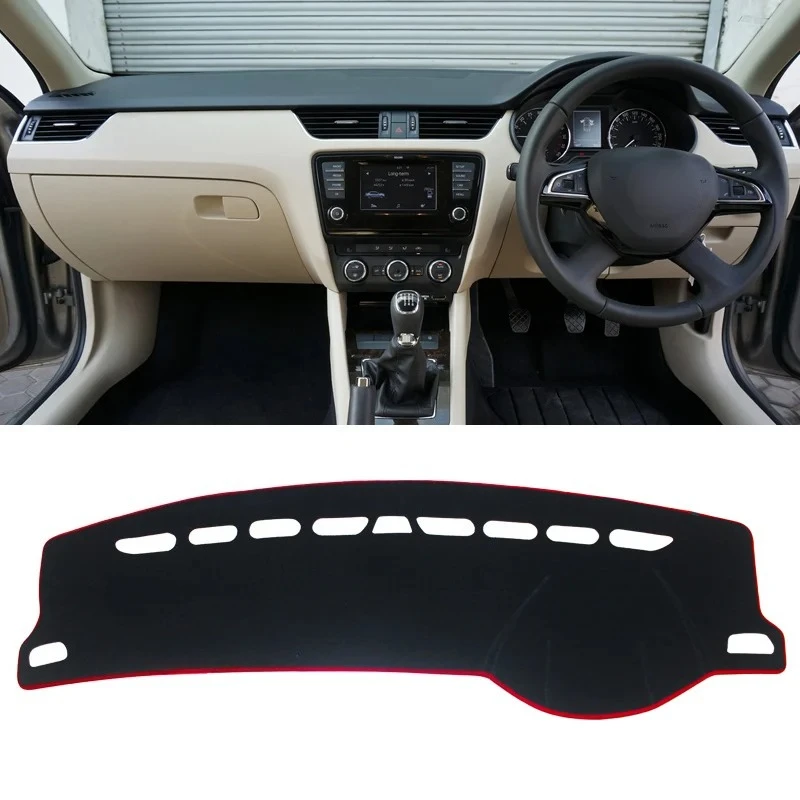 

Car Dashboard Cover Avoid Light Pad Anti-UV Carpets Mat Accessories For Skoda Octavia A7 MK3 5E 2015 2016 2017 2018 2019 2020