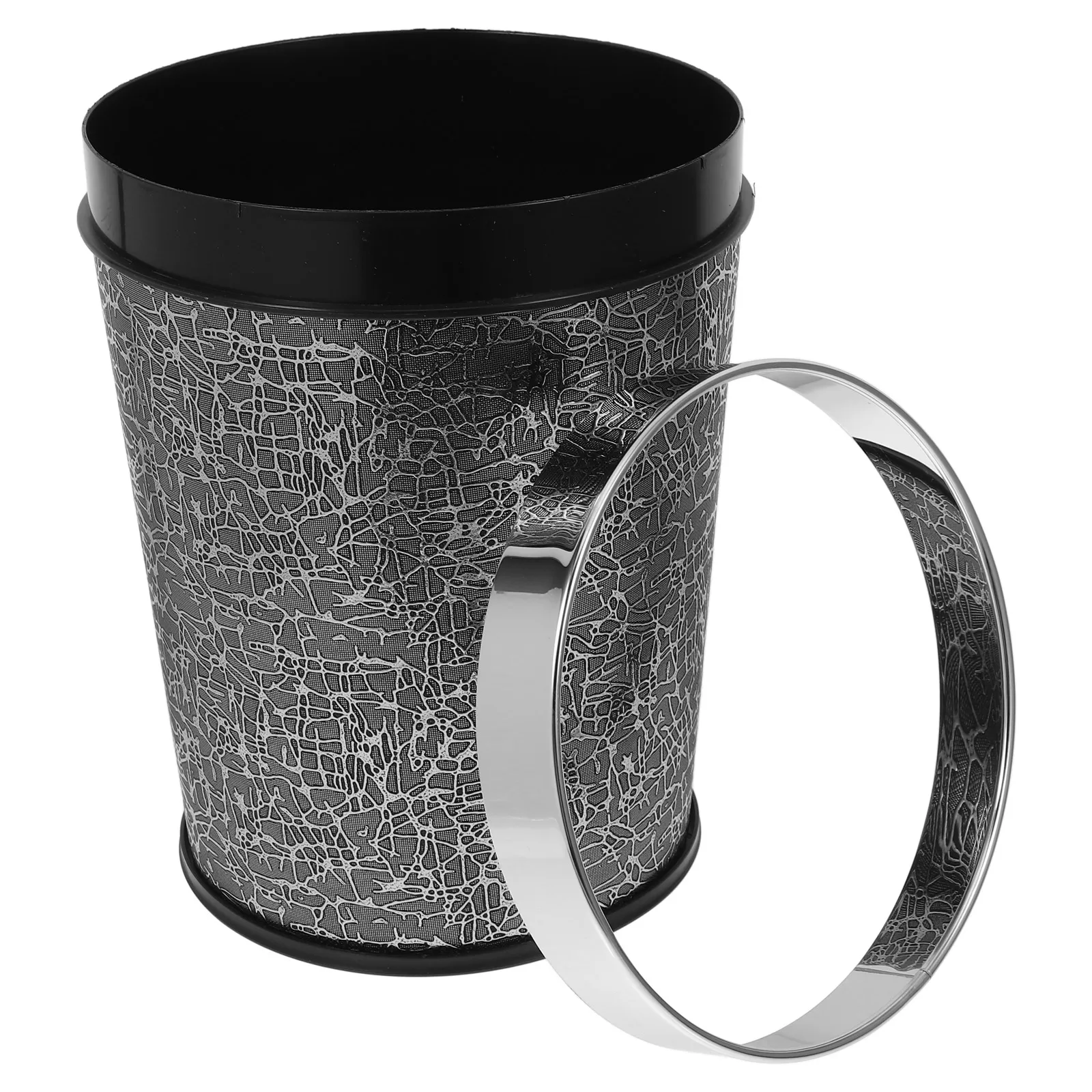 

Trash Can Bathroom Garbage Storage Waste Basket Bin Home Rubbish Office Foldable with Lid Pail