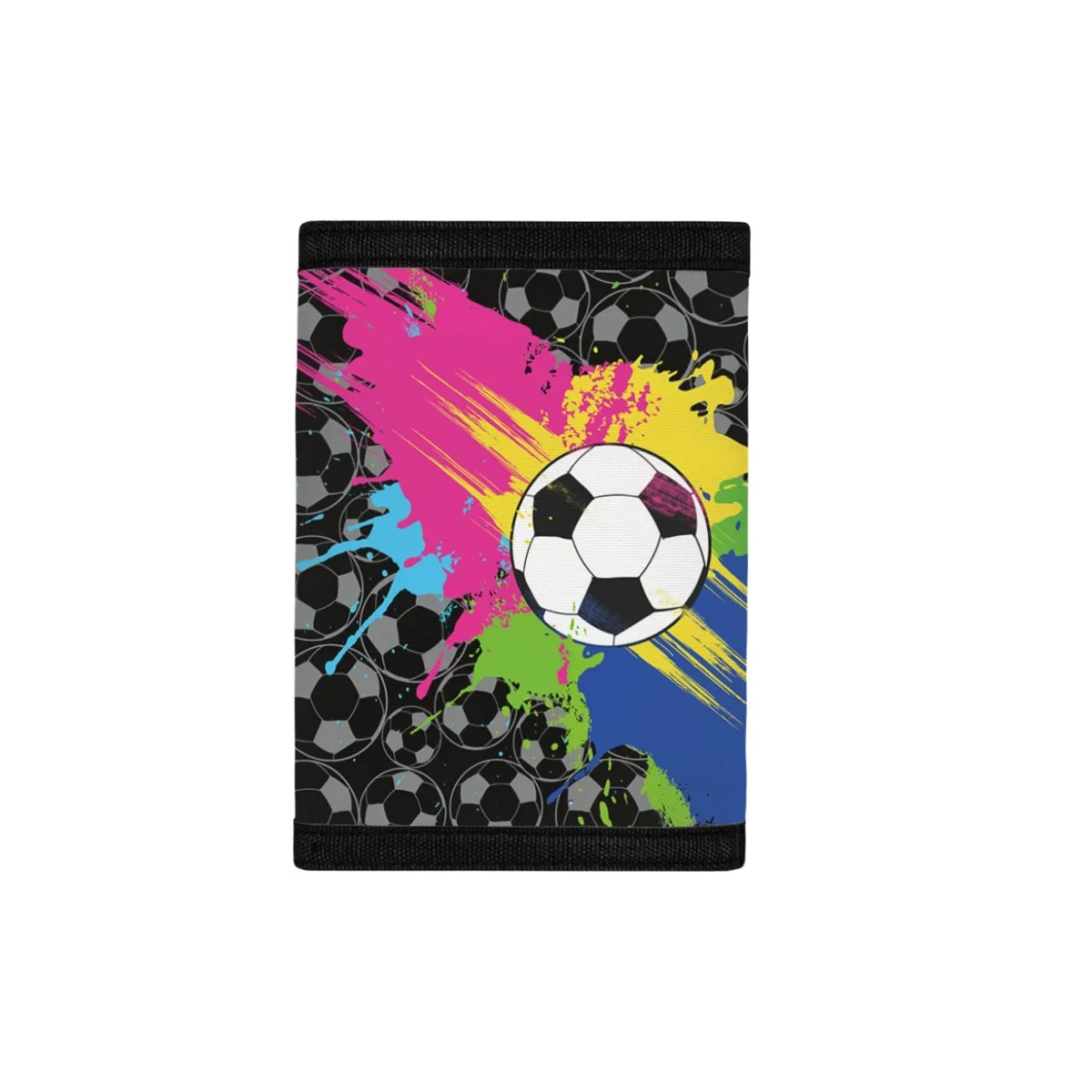 Soccer Football Print Kids Wallets Boys Slim Wallet Trifold Sports with Travel Coin Purse Cards Holder Children's Gifts