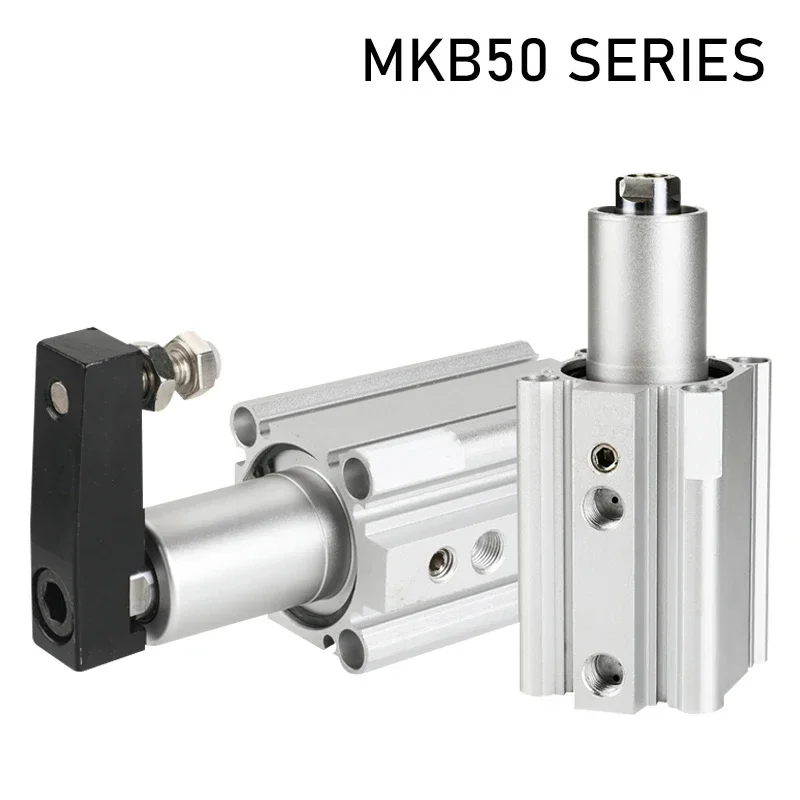 

Rotary Cylinder MKB50X10/20/30mm Small Pneumatic 90 Degree Rotation Clamping Rotating Downward Pressure Angle Cylinder