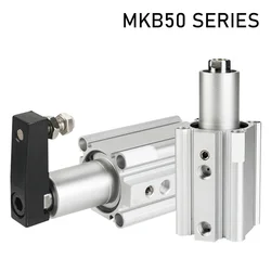 Rotary Cylinder MKB50X10/20/30mm Small Pneumatic 90 Degree Rotation Clamping Rotating Downward Pressure Angle Cylinder