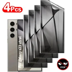 4PCS Privacy Screen Protector For Samsung S25 S24 S23 Ultra S22 S21 S20 Plus S8 S9 S10 Plus Note 10 20 Hydrogel Screen Protector