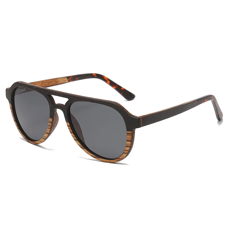 

Новые модные солнцезащитные очки из цельного дерева в стиле ретро, квадратные двойные лучи, персонализированные удобные солнцезащитные очки для вождения на открытом воздухе UV400