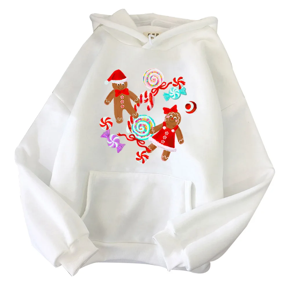 Christmas Gingerbread Man Hoodie Gingerbread Man Hoodie Christmas Merch Unisex Pullover Tops Streetwear