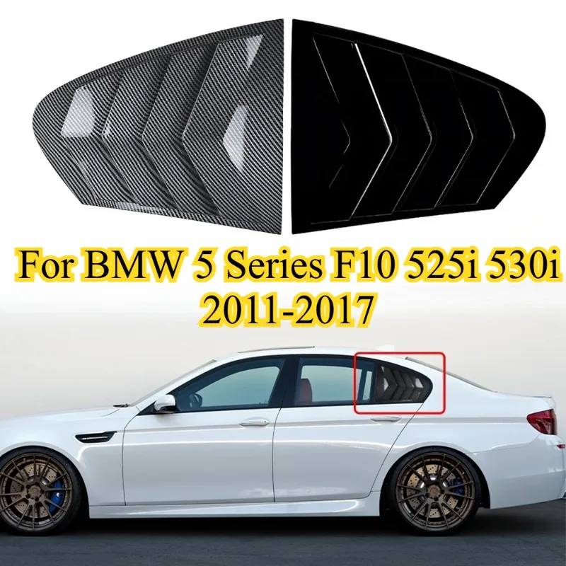 

Rear Window Louvers Shutters Blinds Cover Trim for BMW 5 Series F10 525i 530i 2011 2012 2013 2014 2015 2016 2017 Car Accessories