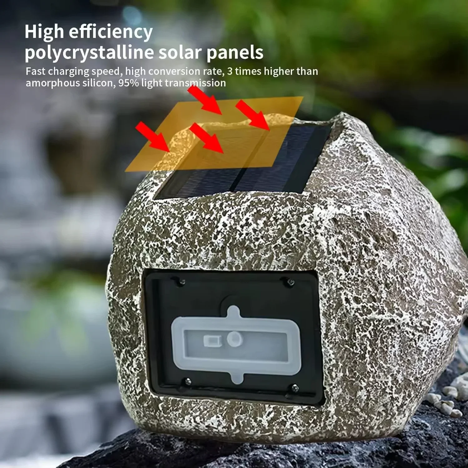 Courtyard Decoration Solar Simulation Stone Bluetooth Speaker Outdoor Garden Wireless Audio Hifi Stereo Subwoofer TWS Sound Box