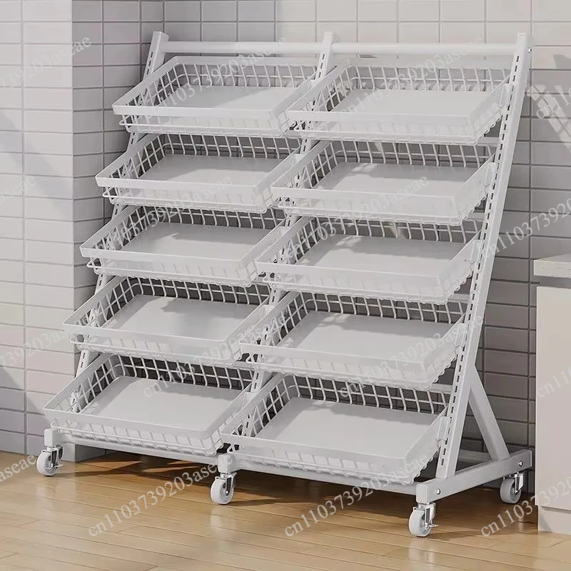 Bold Flagship Oblique Shelf Floor-to-Ceiling Multi-Layer Vegetable and Fruit Multi-Functional Vegetable Basket Living Room Snack