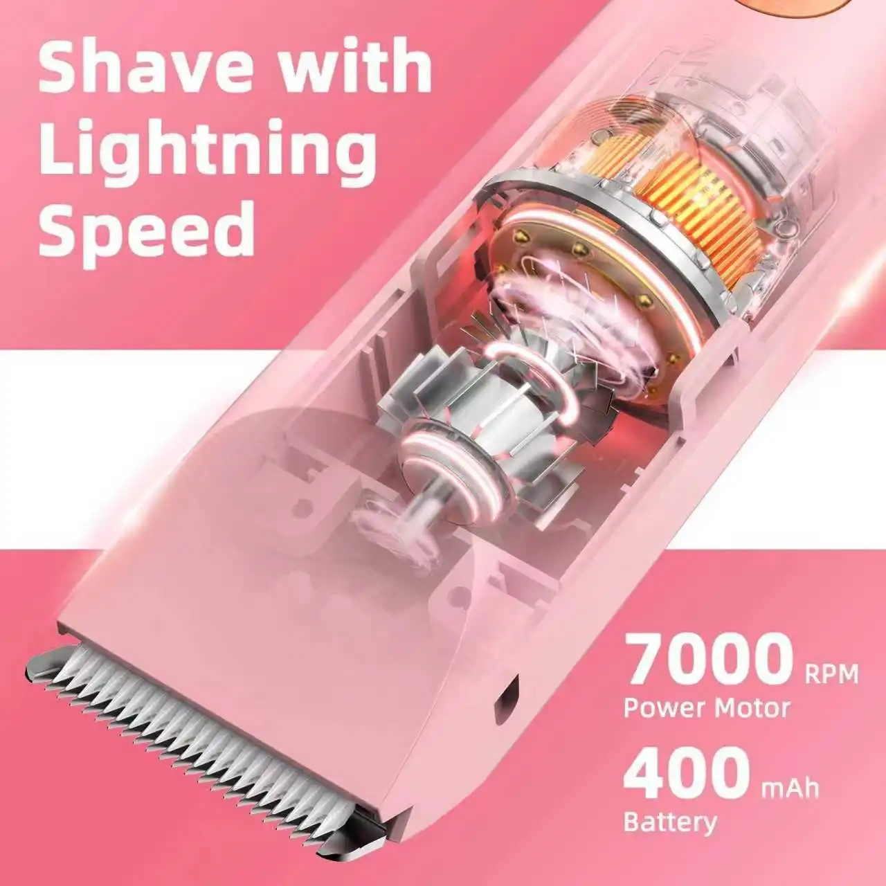 2‑in‑1 Women Electric Shaver Dual Head Hair Trimmer IPX7 Waterproof LCD Display USB Rechargeable Shaving Machine for Armpit Leg