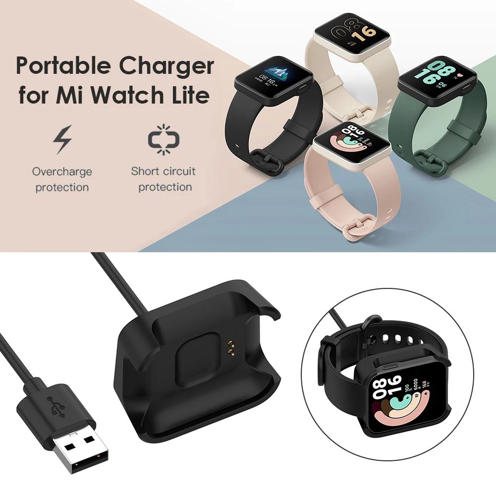 Soporte de fuente de alimentación para reloj inteligente, adaptador de cargador para Xiaomi Mi Watch Lite Redmi Watch, Cable de carga USB de 3 pies