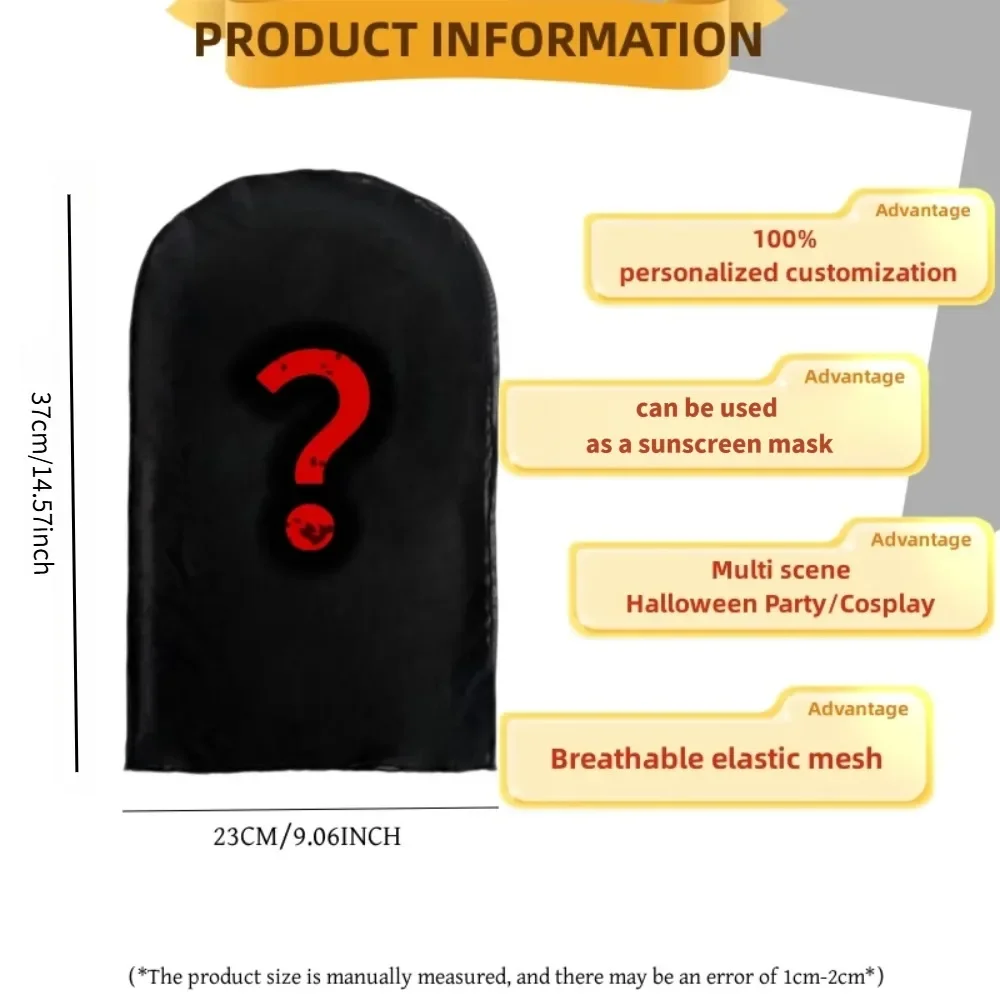 A Creative and Humorous Custom 3D-Printed Mask with Facial Patterns for Both Men and Women, Made from Highly Elastic Polyester Material, Transparent and Visible Perfect for Halloween Costumes, Carnival Headwear, and Christmas Decorative Headpieces. - view 4