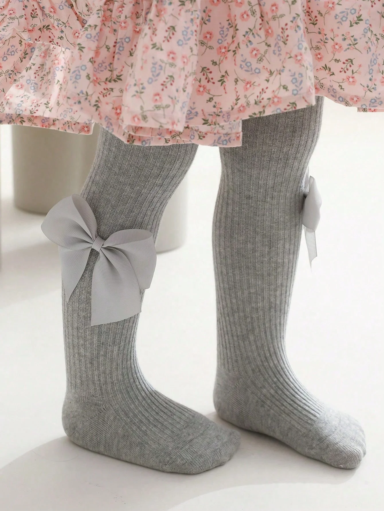 جوارب ضيقة للأطفال من عمر 0 إلى 16 سنة مع أربطة جانبية، سراويل ضيقة مخططة لطيفة للأطفال البنات جوارب ناعمة مضادة للانزلاق للأطفال الصغار #5