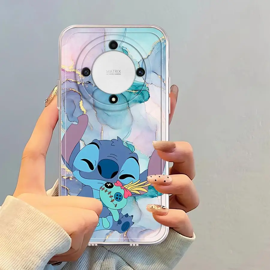 Custodia per telefono per Honor X9b X7b X8a X8 X8b X9a 90 Lite Cover trasparente Disney Stitch Cool