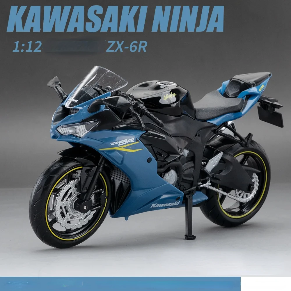 1:12 Kawasaki Ninja ZX-6R Car Model Toys Die Cast Alloy Motorcycle