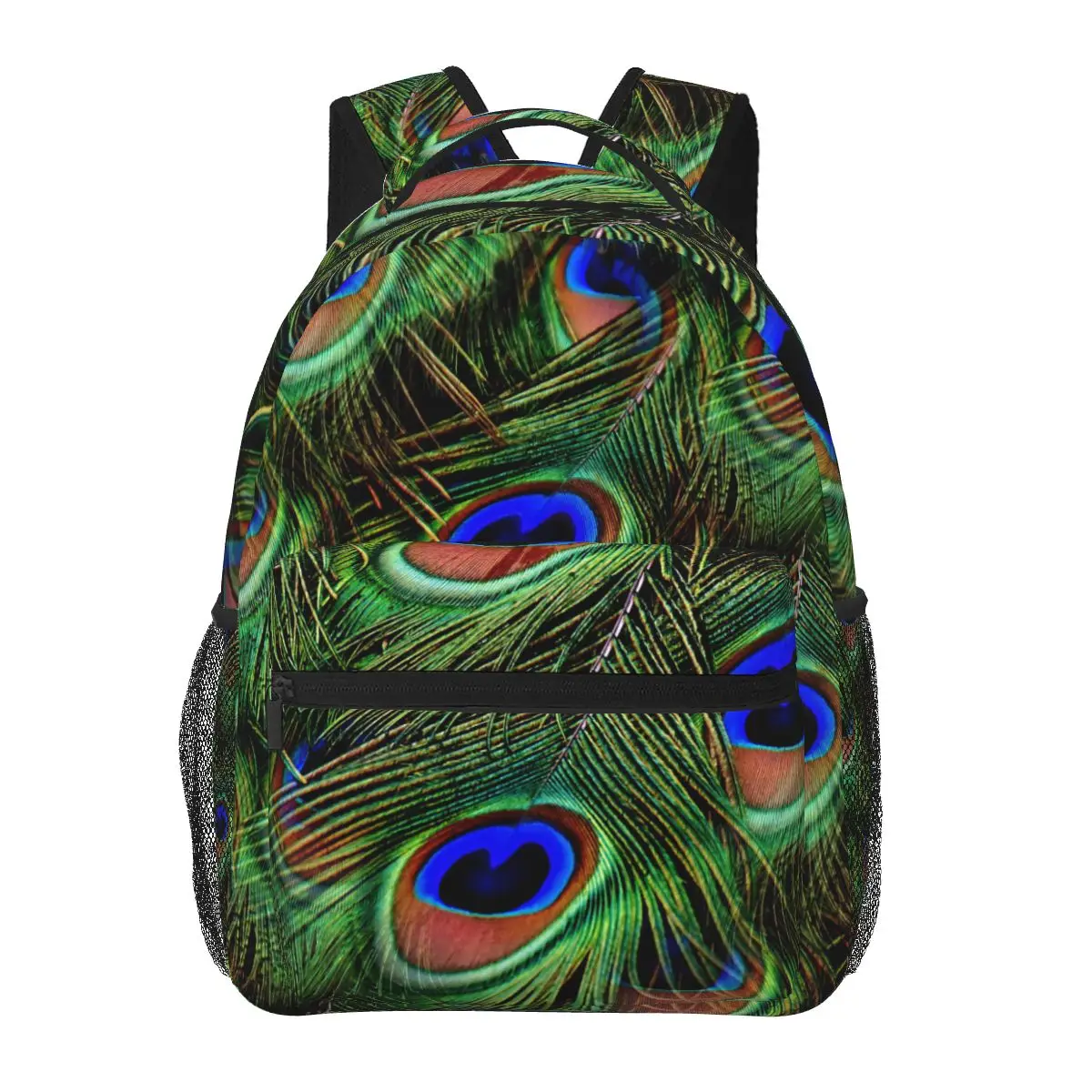 

Backpack Casual Travel Bag Peacock Feathers School Bag Fashion Shoulder Bag For Teenage Girl Bagpack