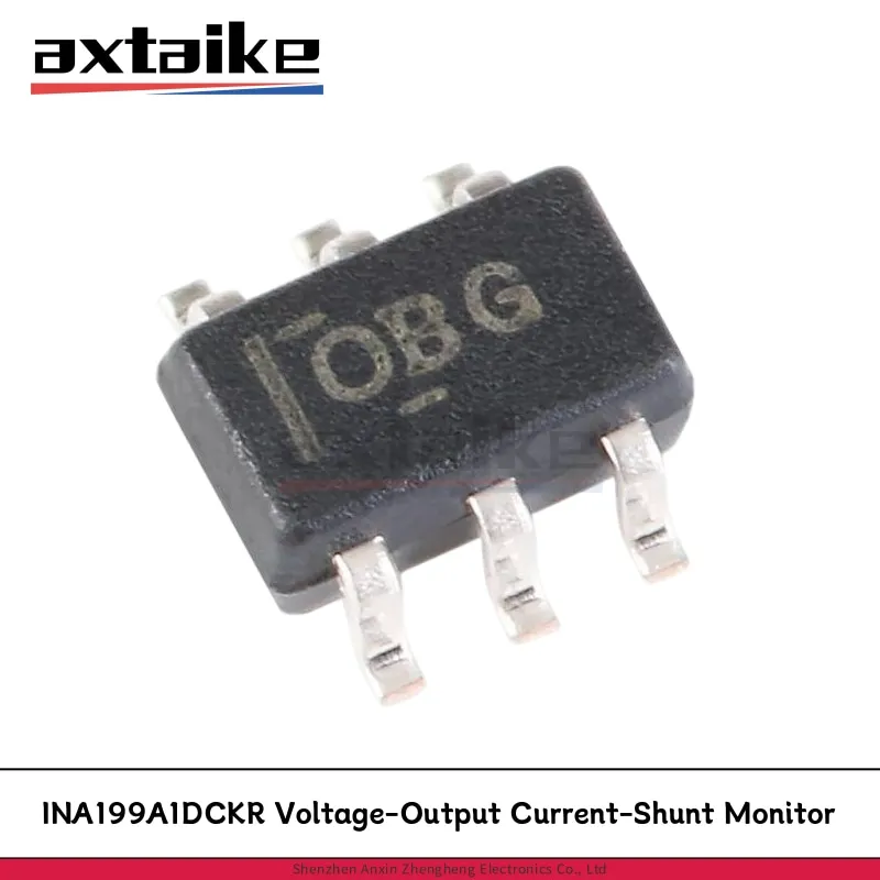 

10PCS INA199A1DCKR OBG 0BG SC70-6 INA199 26V Bidirectional Zero-Drift Low or High-Side Voltage-Output Current-Shunt Monitor IC