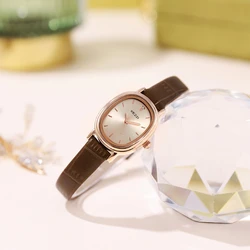 Relojes Vintage simples para mujer, reloj de pulsera con correa de cuero, reloj de pulsera informal de alta calidad